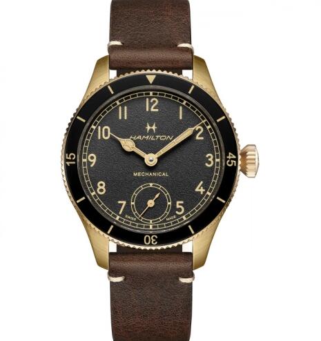 Hamilton Khaki Aviation Pilot Pioneer 43 Bronze Black Replica Watch H76709530