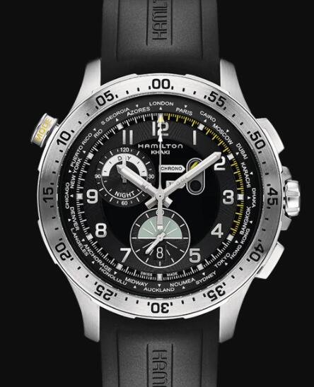 Hamilton Khaki Aviation Worldtimer Chrono Quartz Watch Review Replica Cheap Price H76714335