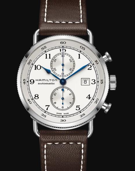 Hamilton Khaki Navy Review Chronometer Watch Pioneer Auto Chrono Silver Dial Replica H77706553