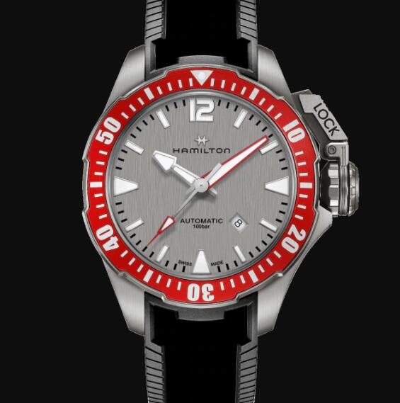 Hamilton Khaki Navy Frogman Titanium Automatic Watch Black Dial Replica Cheap Price H77805380