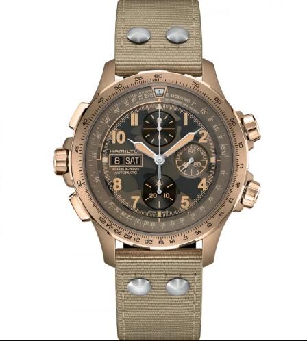 Hamilton Khaki Aviation X Wind Day Date Auto Chrono Green Camouflage Replica Watch H77916920