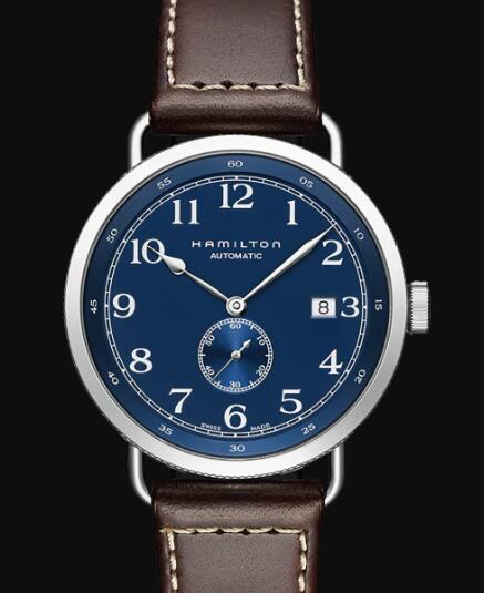 Hamilton Khaki Navy Review Automatic Watch Pioneer Small Second Blue Dial Replica H78455543