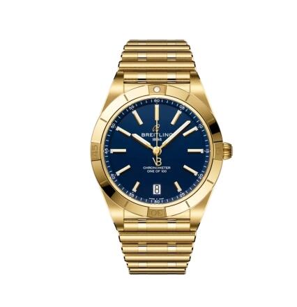Breitling Chronomat Automatic 36 Victoria Beckham Yellow Gold Midnight Blue Replica Watch K103801A1C1K1