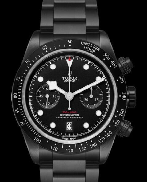 Tudor Heritage Black Bay Chronograph Dark Black Replica Watch 79360DK-0001