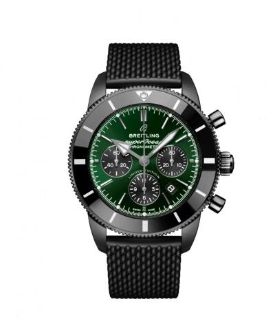 Replica Breitling Superocean Heritage II B01 Chronograph 44 Blacksteel Green Watch MB01621A1L1S1