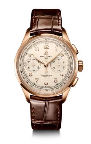 Breitling Premier Heritage B09 Chronograph 40 Red Gold / Silver Replica Watch RB0930371G1P1