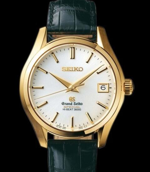Seiko Watch Replica Grand Seiko Hi-Beat 36 000 Edition Spéciale SBGH020 Yellow Gold - Crocodile Strap
