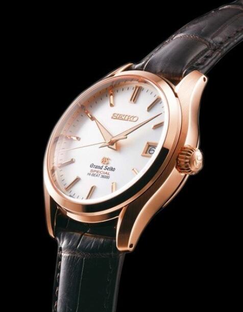 Seiko Watch Replica Grand Seiko Hi-Beat 36 000 Edition Spéciale SBGH022 Pink Gold - Crocodile Strap