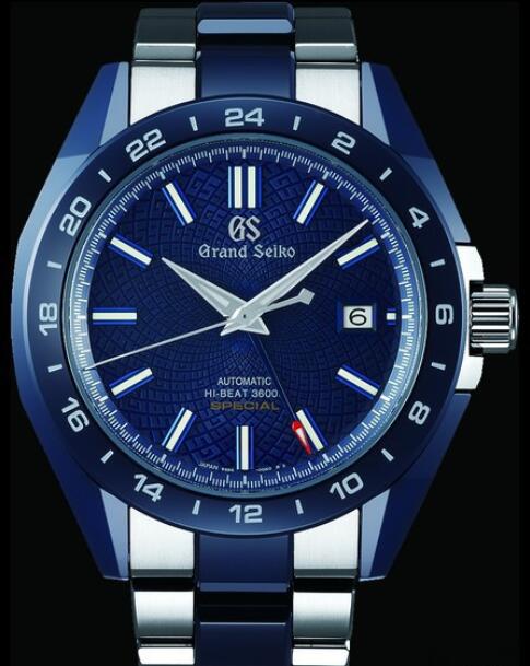 Seiko Watch Replica Grand Seiko Hi Beat Ceramique SBGJ229G Titanium and Ceramic - Bleue - Titanium bracelet