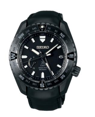 Seiko Watch Prospex LX Spring Drive GMT Seiko SNR027 Titanium - Strap Calf