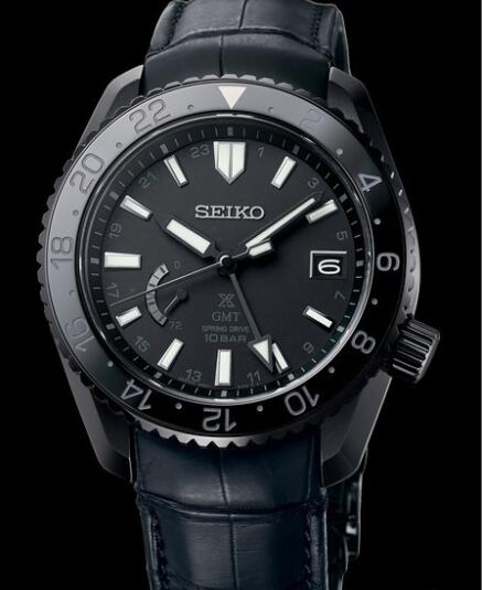 Seiko Watch Prospex LX Spring Drive GMT Seiko SNR035 Titanium - Strap Crocodile