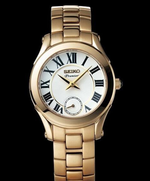 Replica Watch Seiko Petite Seconde Pour Dames Fake Seiko Premier SRKZ74 Steel - Gold tone hard coating