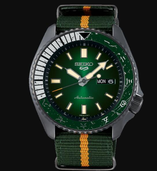 Seiko 5 Sports NARUTO & BORUTO Replica Watch ROCK LEE Model SRPF73K1