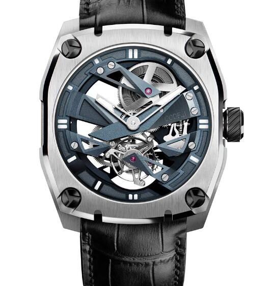 Code41 T360 Tourbillon Stratom Blue, Grey & White Replica Watch T360-C2-42-TI5-BG-WH