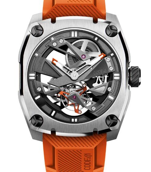 Code41 T360 Tourbillon Stratom Black & Orange Replica Watch T360-C2-42-TI5-BKO-OR