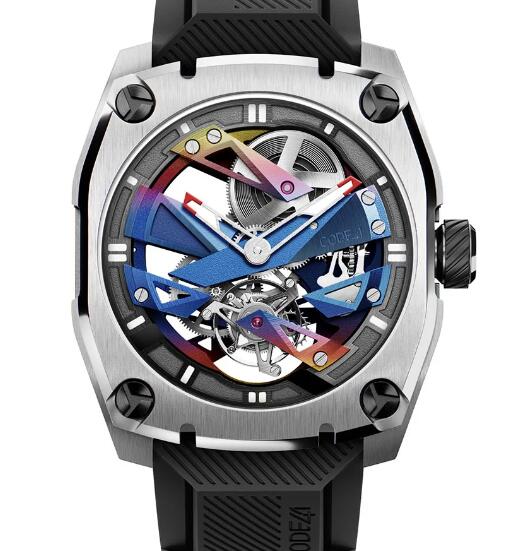 Code41 T360 Tourbillon Stratom Rainbow & Red Replica Watch T360-C2-42-TI5-RB-RD