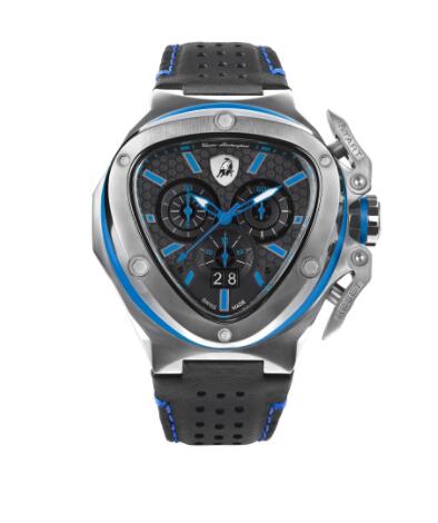 Copy Lamborghini Spyder X Chrono Watch blue T9XC