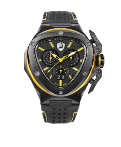 Copy Lamborghini Spyder X Chrono Watch yellow T9XE