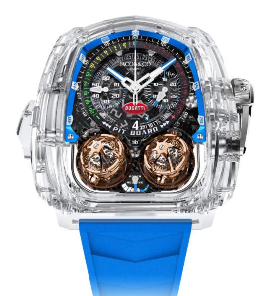 Jacob Co Twin Turbo Furious Bugatti Sapphire Crystal Replica Watch TT220.80.AA.AB.ABVEA