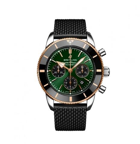 Breitling Superocean Heritage II B01 Chronograph 44 Stainless Steel Red Gold Green Replica Watch UB01622A1L1S1