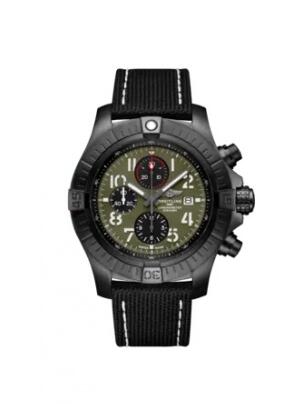 Breitling Avenger Chronograph 48 Night Mission Green Military Pin Replica Watch V133751A1L1X1