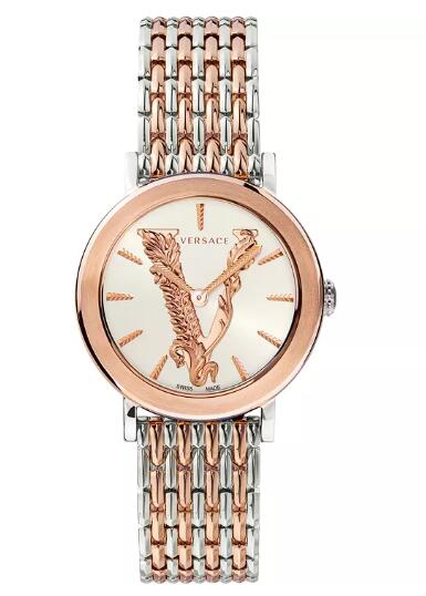 Replica Versace Women's Swiss Virtus Two-Tone Stainless Steel Bracelet Watch 36mm