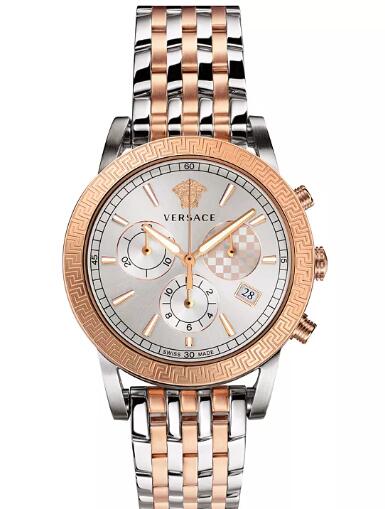 Replica Versace Men's Swiss Chronograph Sport Tech Two-Tone Stainless Steel Bracelet Watch 40mm