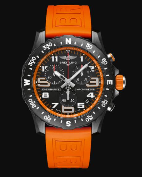 Breitling Endurance Pro Replica Watch Quartz 44mm Mens Watch Orange Rubber Strap X82310A51B1S1