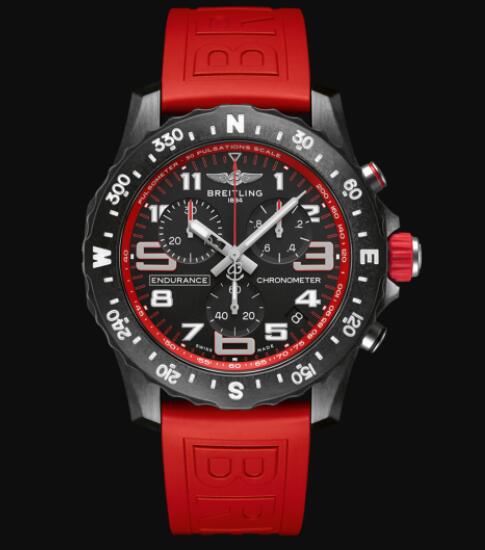 Breitling Endurance Pro Replica Watch Quartz 44mm Mens Watch Red Rubber Strap X82310D91B1S1